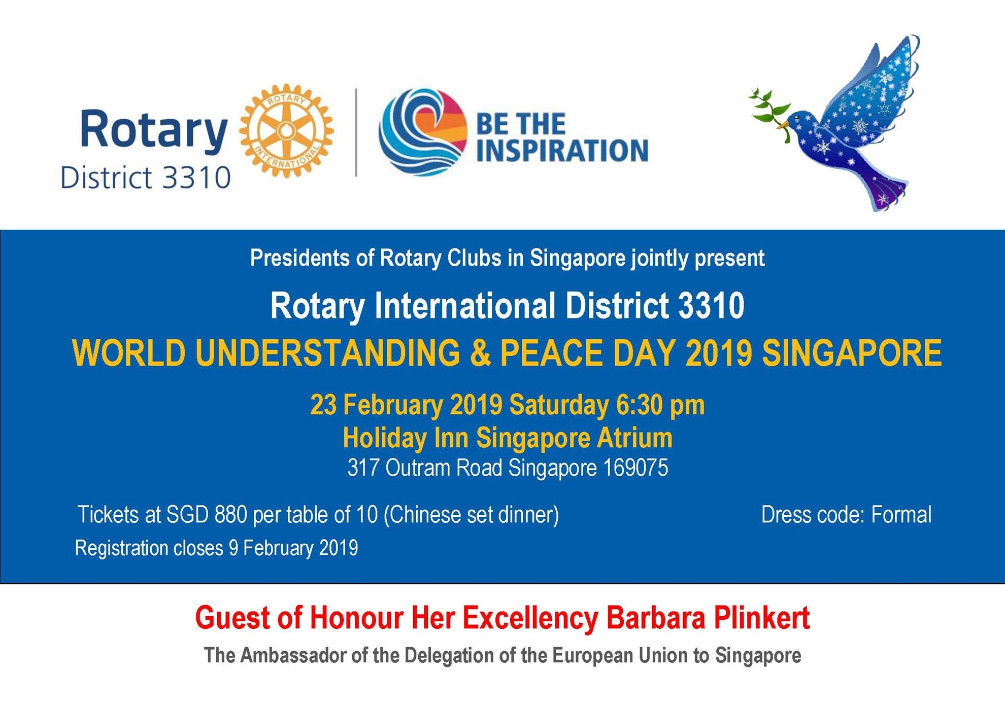 World Understanding Peace Day Rotary Club Of Singapore 