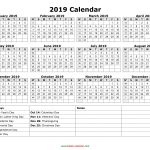 Yearly Calendar 2019 Free Download And Print