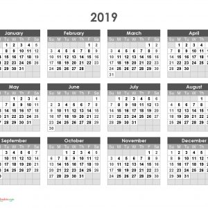 Yearly Calendar 2019 Printable Full Year Calendar 2019 Theme Mesh