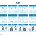 Yearly Calendar 2019 Printable Full Year Calendar 2019 Theme Savon