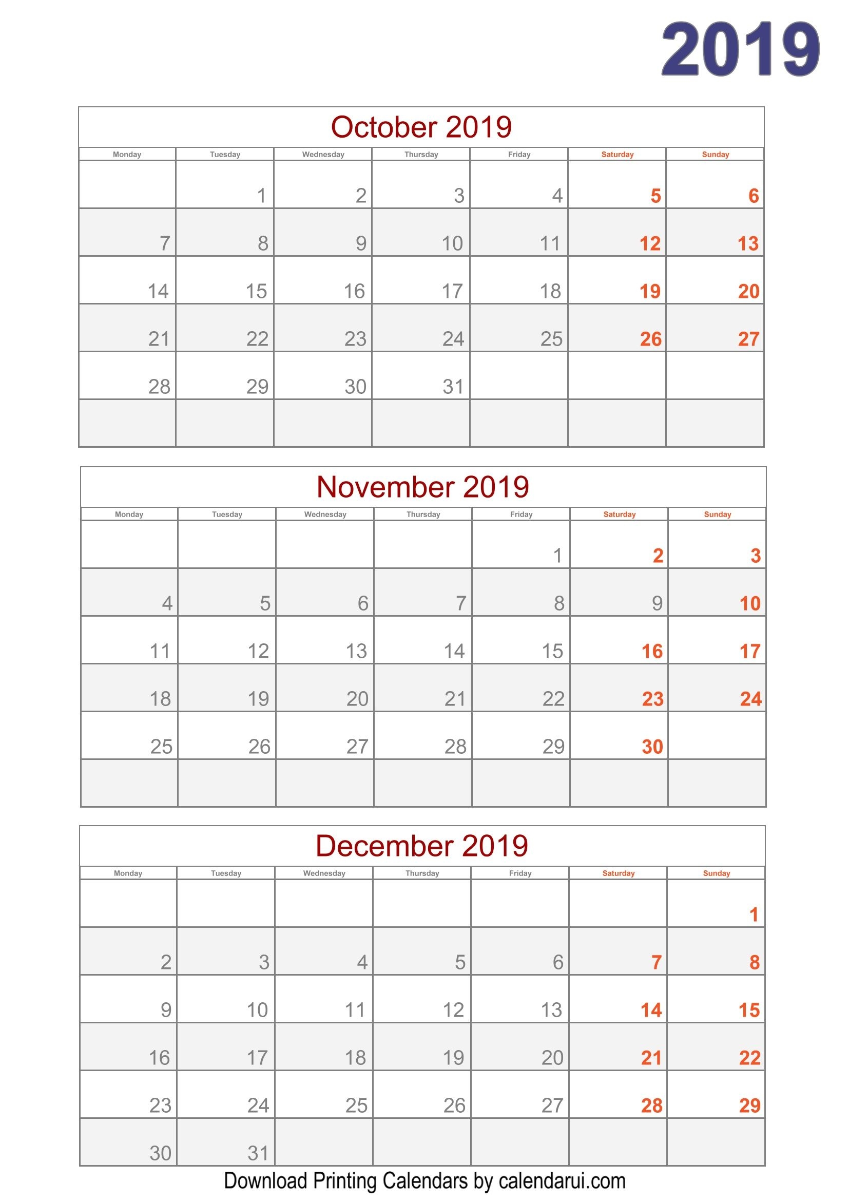 You Can Download The Free 2019 Quarter Calendar On This Site In 2