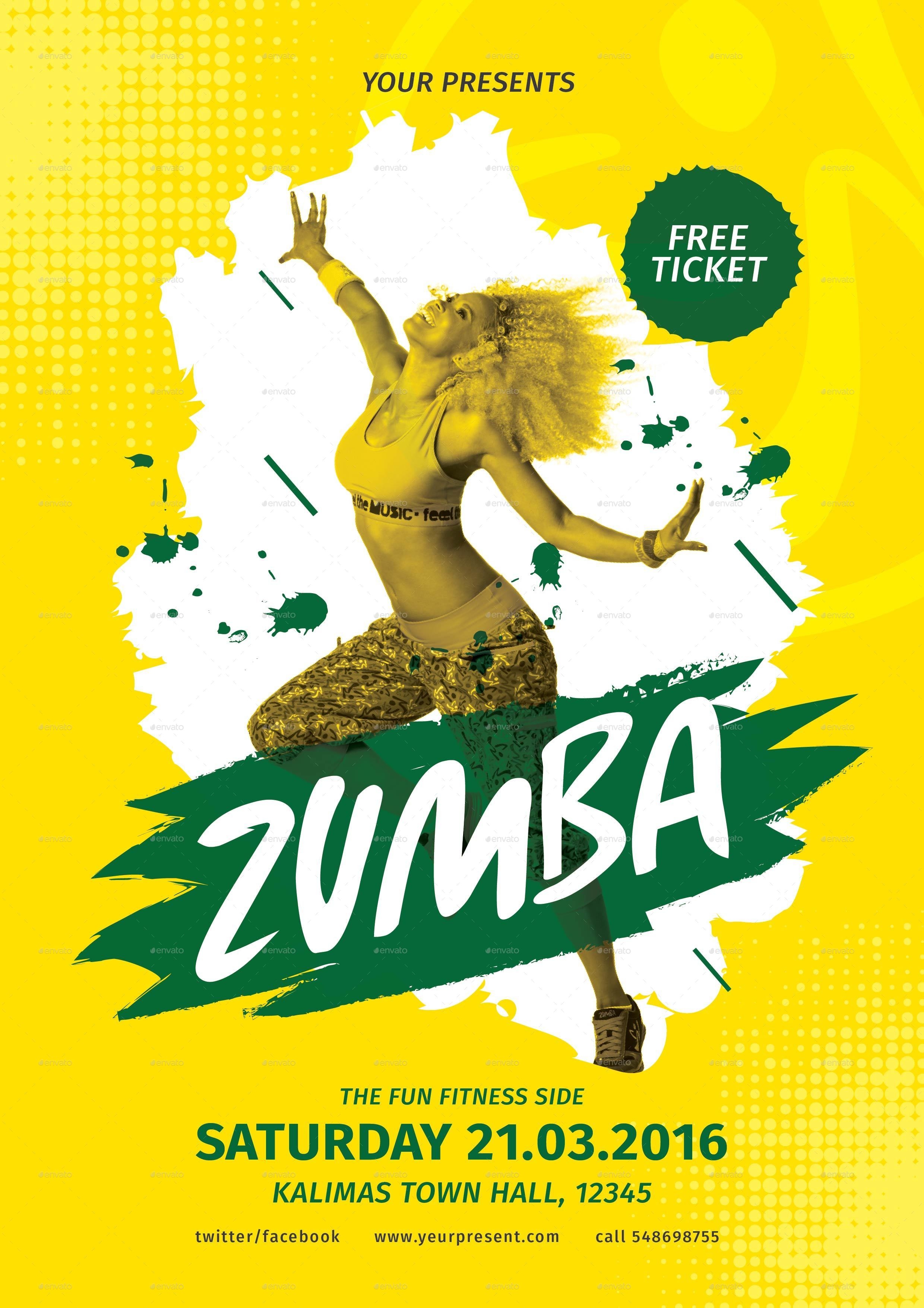 Zumba Party Flyer Lilynthesweetpea Graphicriver