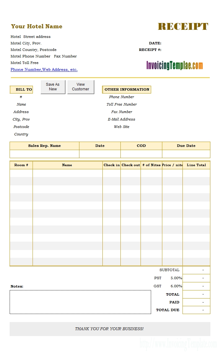 003 Invoice Template Contoh Hotel Awesome Bill Amaris Ibis Traveloka 