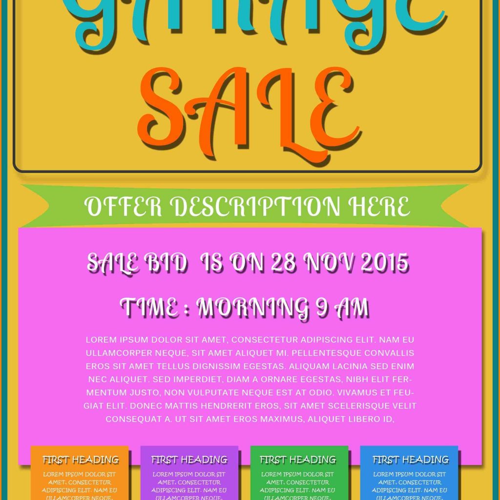 10 Garage Sale Flyer Template Free Quick Askips