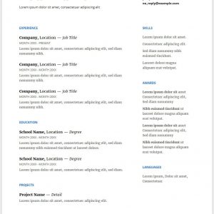 12 Free Minimalist Professional Microsoft Docx And Google Docs Cv