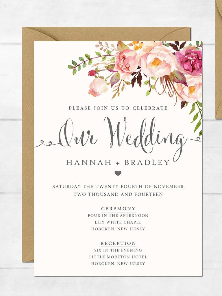 16 Printable Wedding Invitation Templates You Can Diy Wedding 