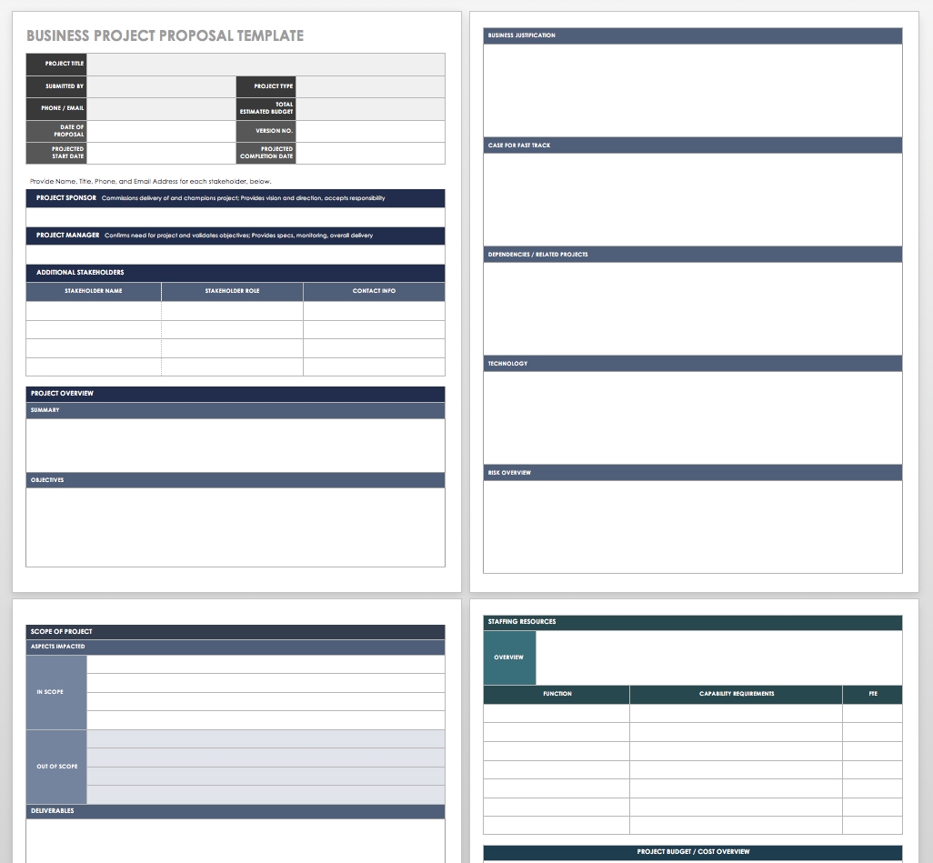 17 Free Project Proposal Templates Smartsheet