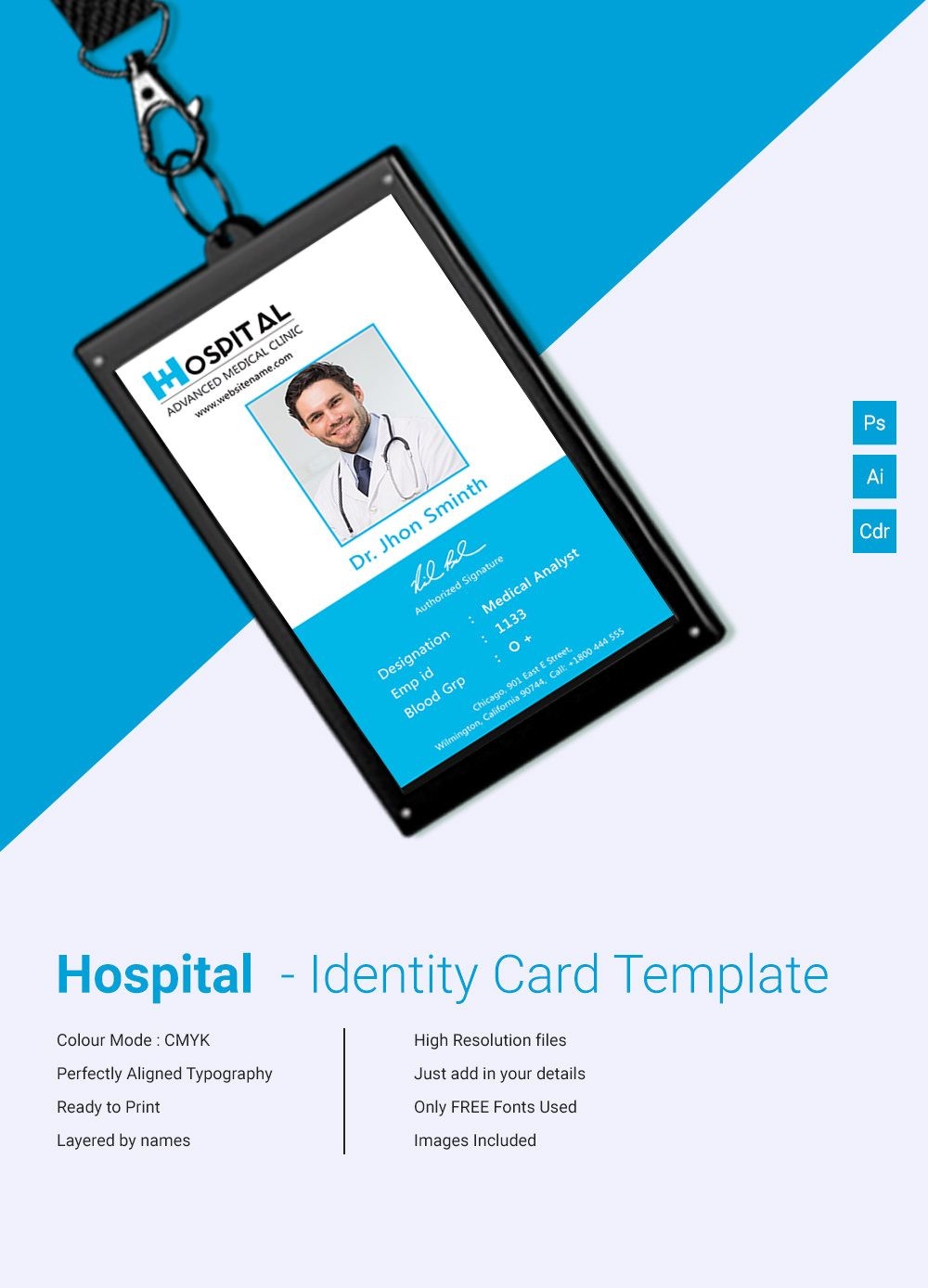 18 Id Card Templates Free Psd Documents Download Psd Id Card 