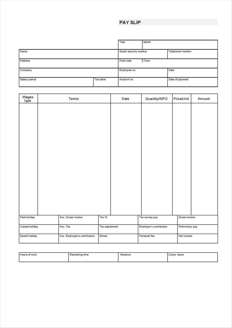 20 Free Pay Stub Templates Free Pdf Doc Xls Format Download