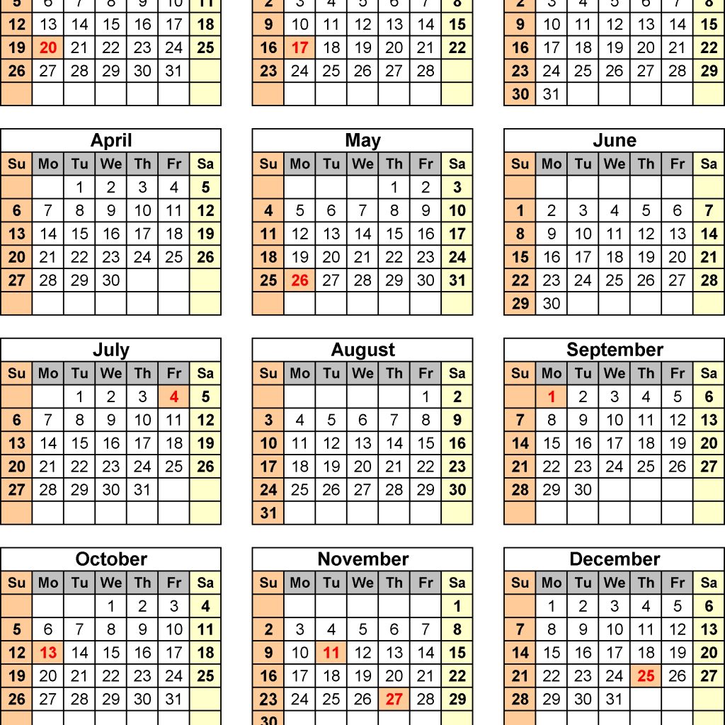 2014 Calendar 13 Free Printable Word Calendar Templates