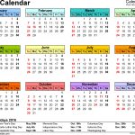 2016 Calendar 16 Free Printable Word Calendar Templates