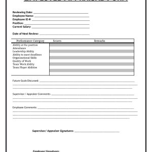 2019 Employee Evaluation Form Fillable Printable Pdf Forms