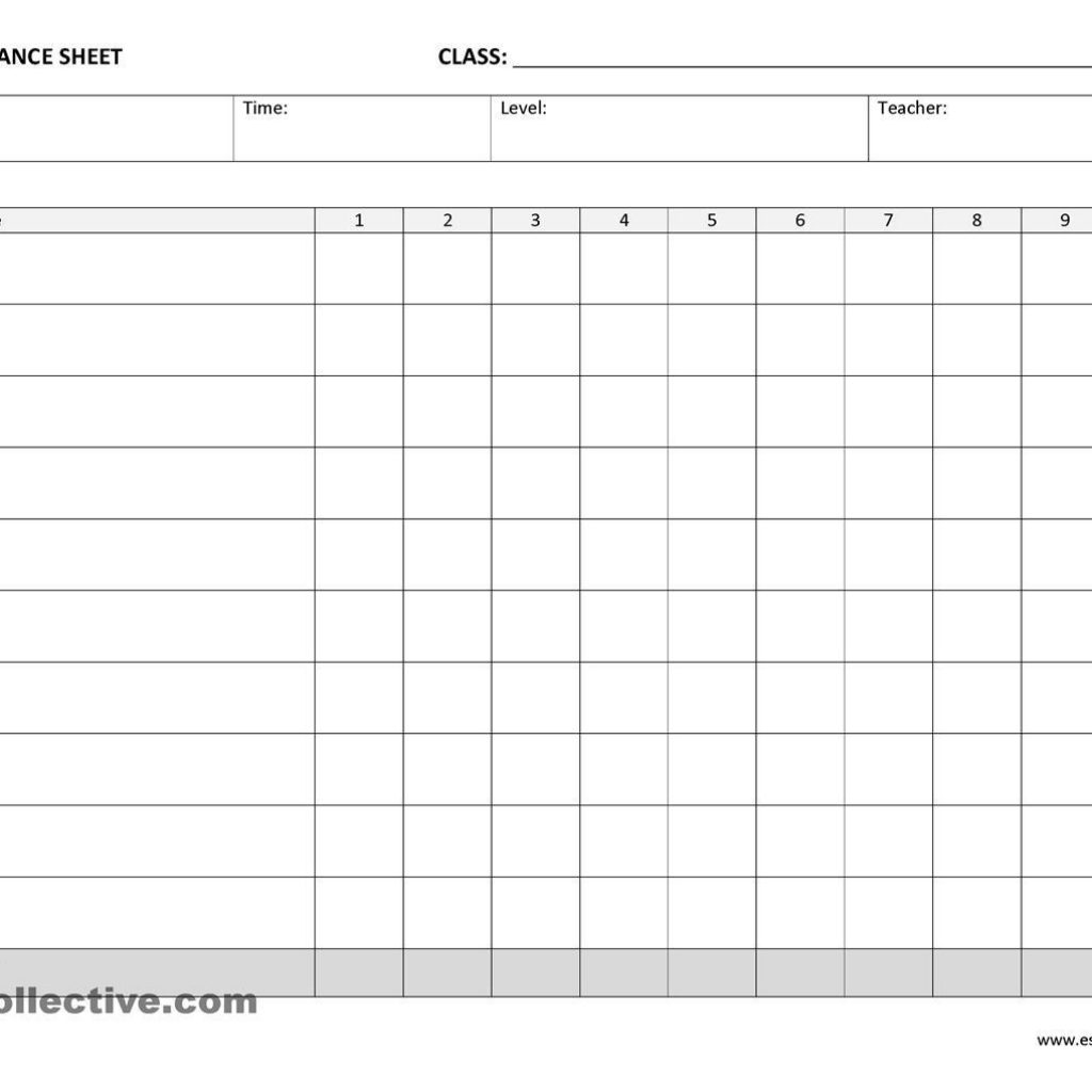 25 Printable Attendance Sheet Templates Excel Word Utemplates