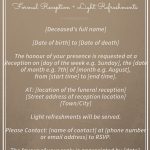 39 Best Funeral Reception Invitations Funeral Reception