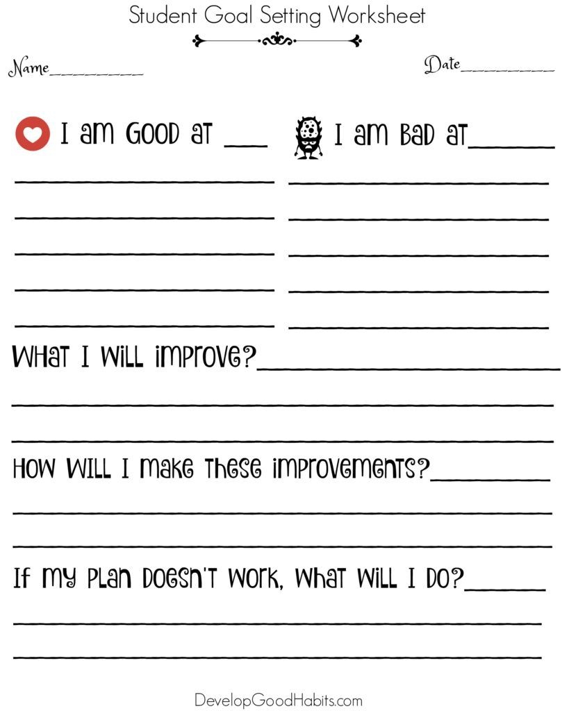 4 Free Goal Setting Worksheets Free Forms Templates And Ideas To 