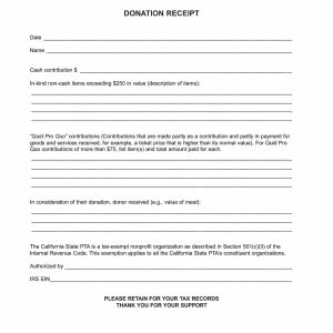 40 Donation Receipt Templates Letters Goodwill Non Profit