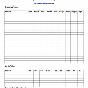 40 Effective Workout Log Calendar Templates Template Lab