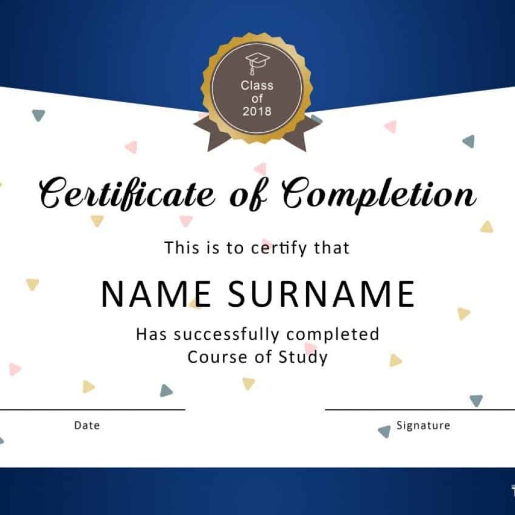 40 Fantastic Certificate Of Completion Templates Word Powerpoint