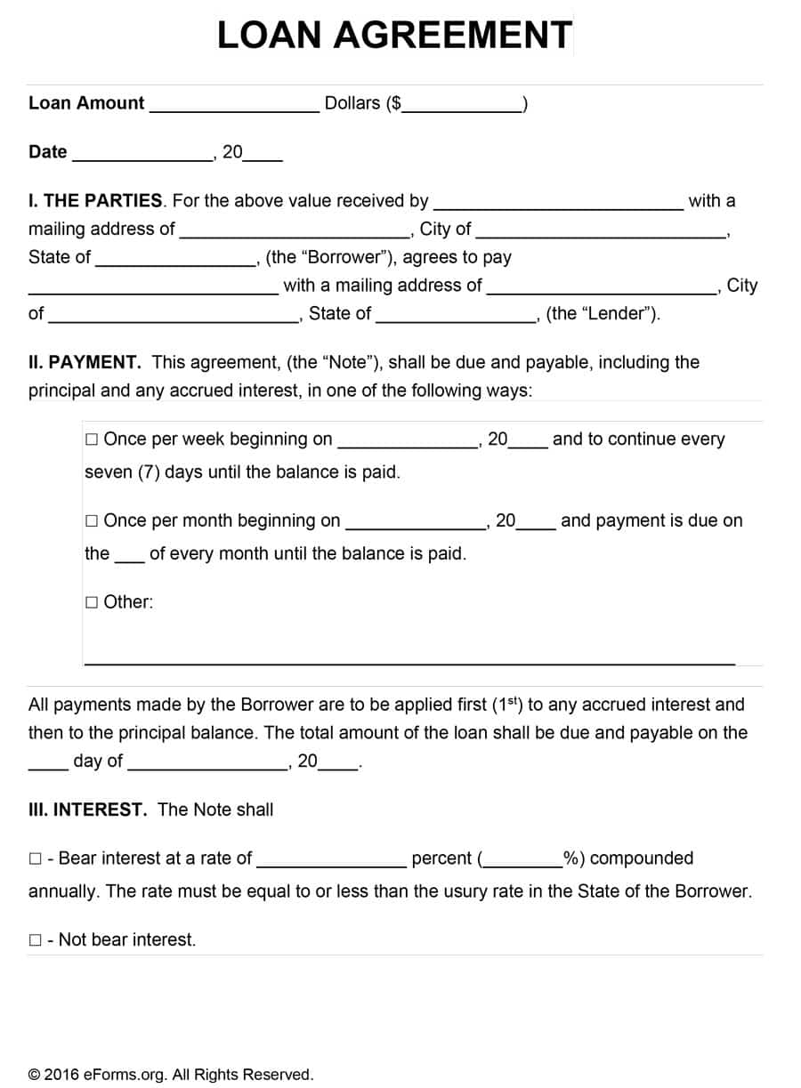 40 Free Loan Agreement Templates Word Pdf Template Lab 