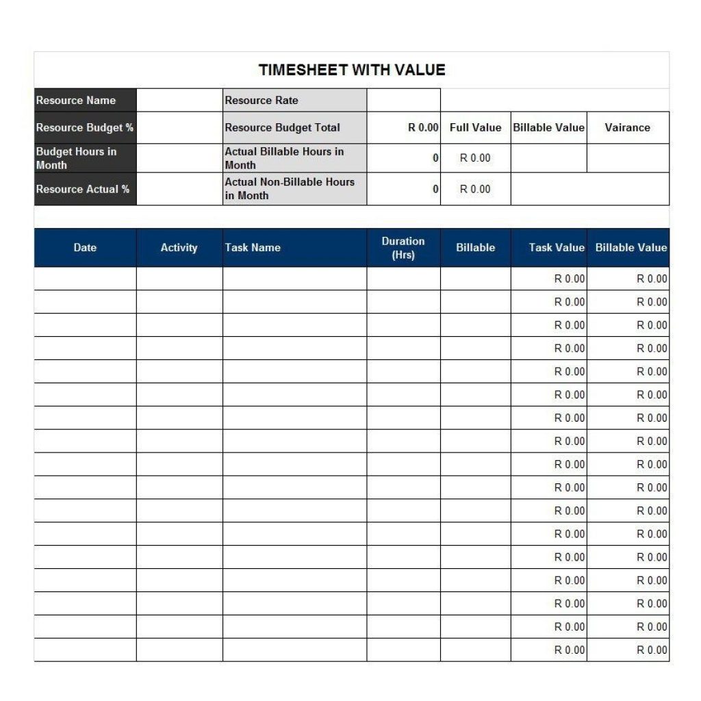 40 Free Timesheet Time Card Templates Template Lab