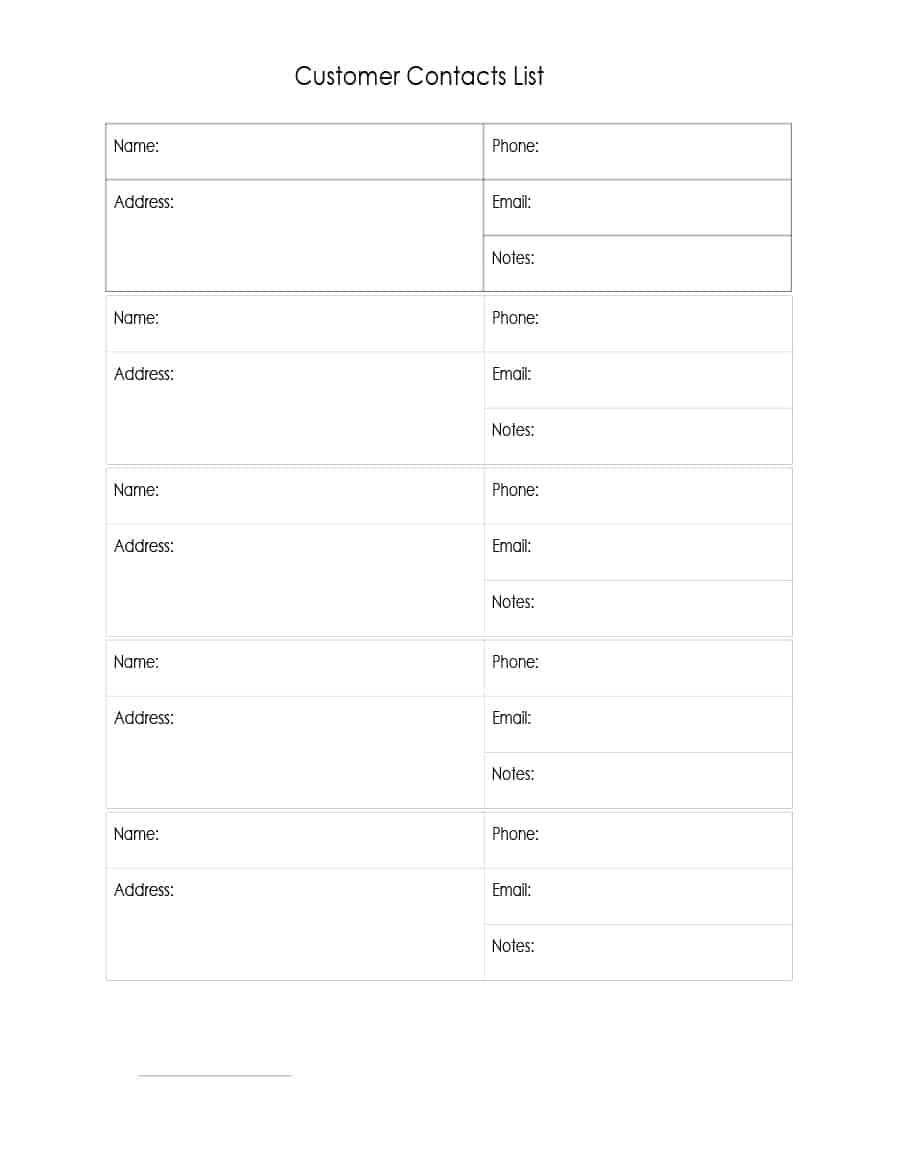 40 Phone Email Contact List Templates Word Excel Template Lab 