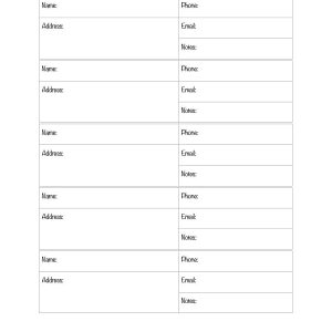 40 Phone Email Contact List Templates Word Excel Template Lab