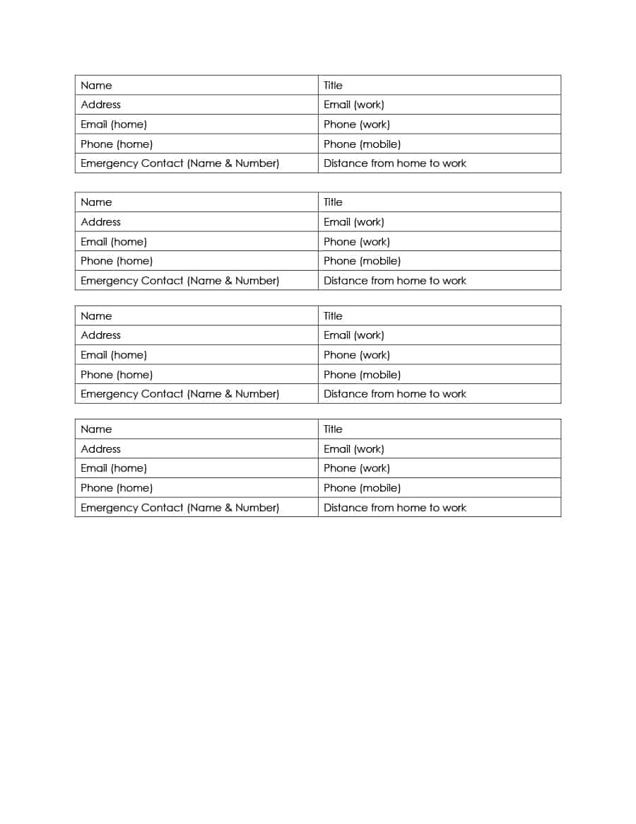 40 Phone Email Contact List Templates Word Excel Template Lab 