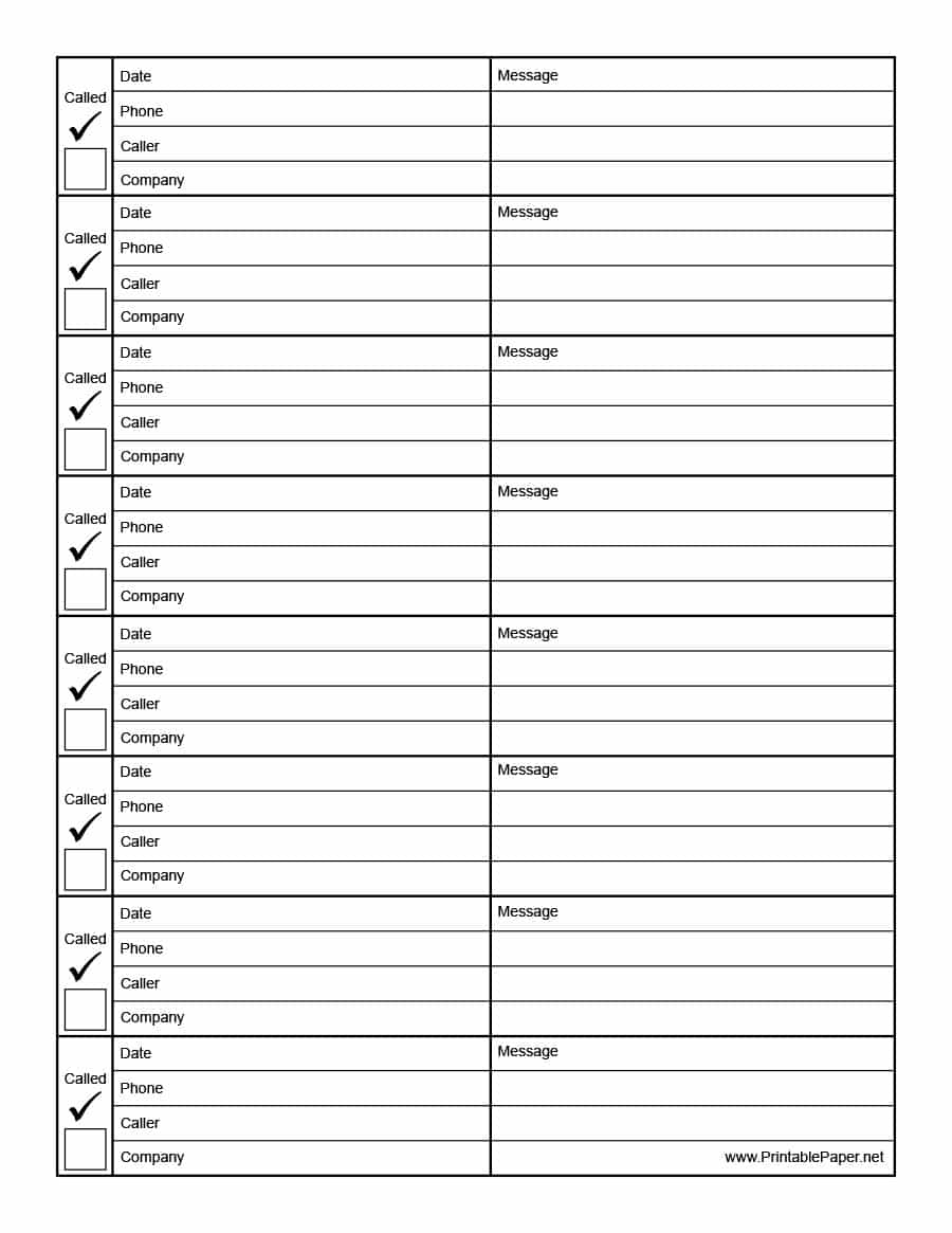 40 Printable Call Log Templates In Microsoft Word And Excel