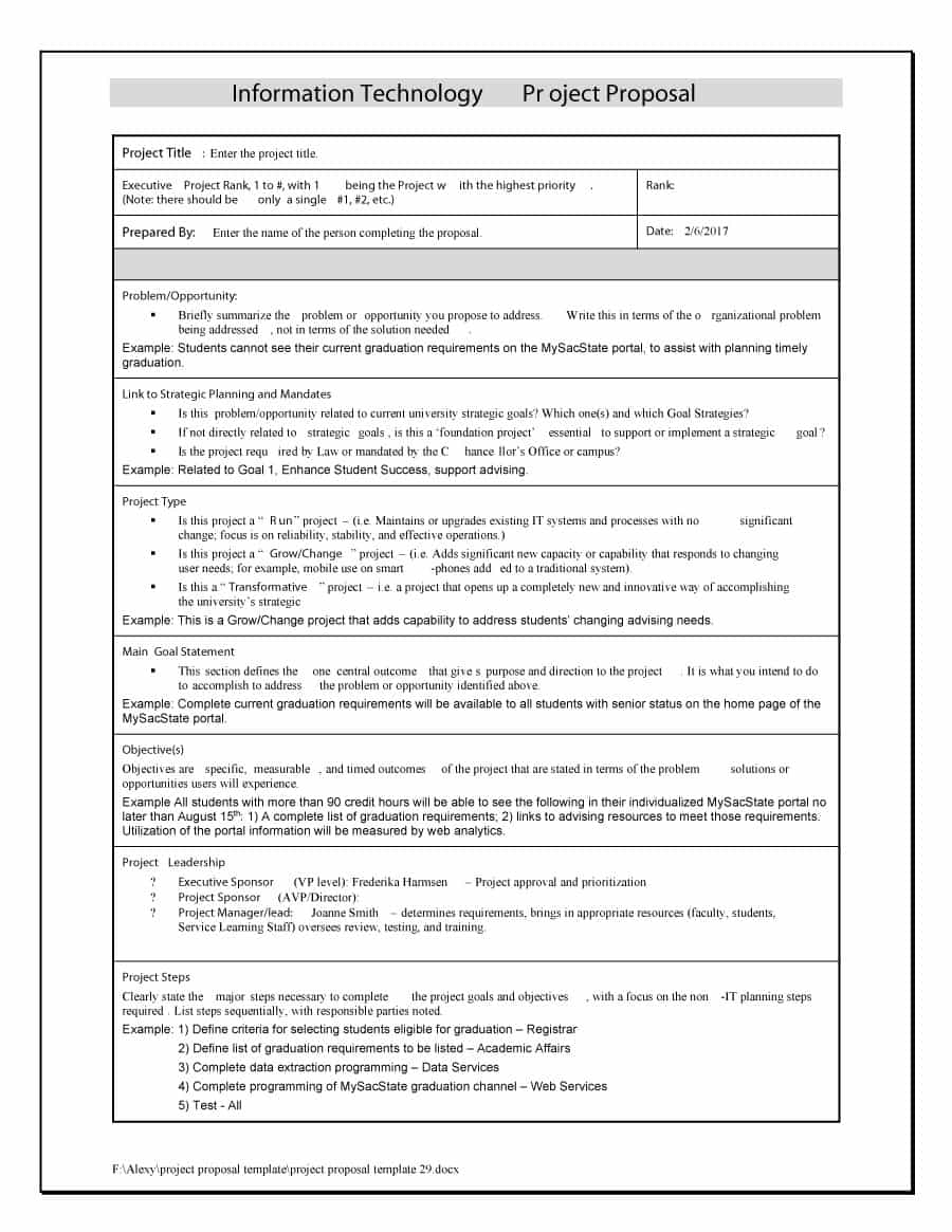 43 Professional Project Proposal Templates Template Lab 