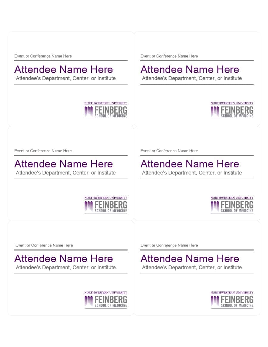 47 Free Name Tag Badge Templates Template Lab 