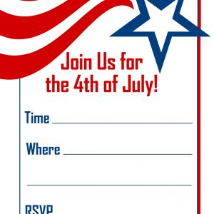 4th Of July Invitations Free Printable Red White Blue 4th Of