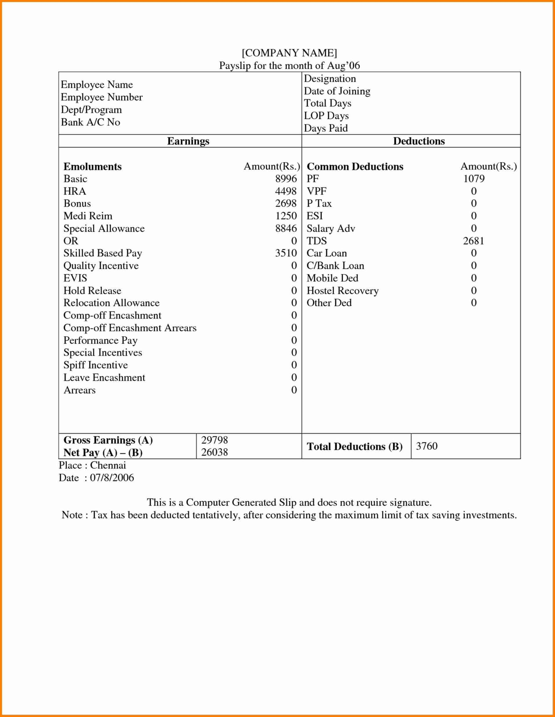 5 Earnings Statement Template Dragon Fire Defense 