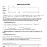 6 Equipment Loan Agreement Templates Pdf Word Free Premium