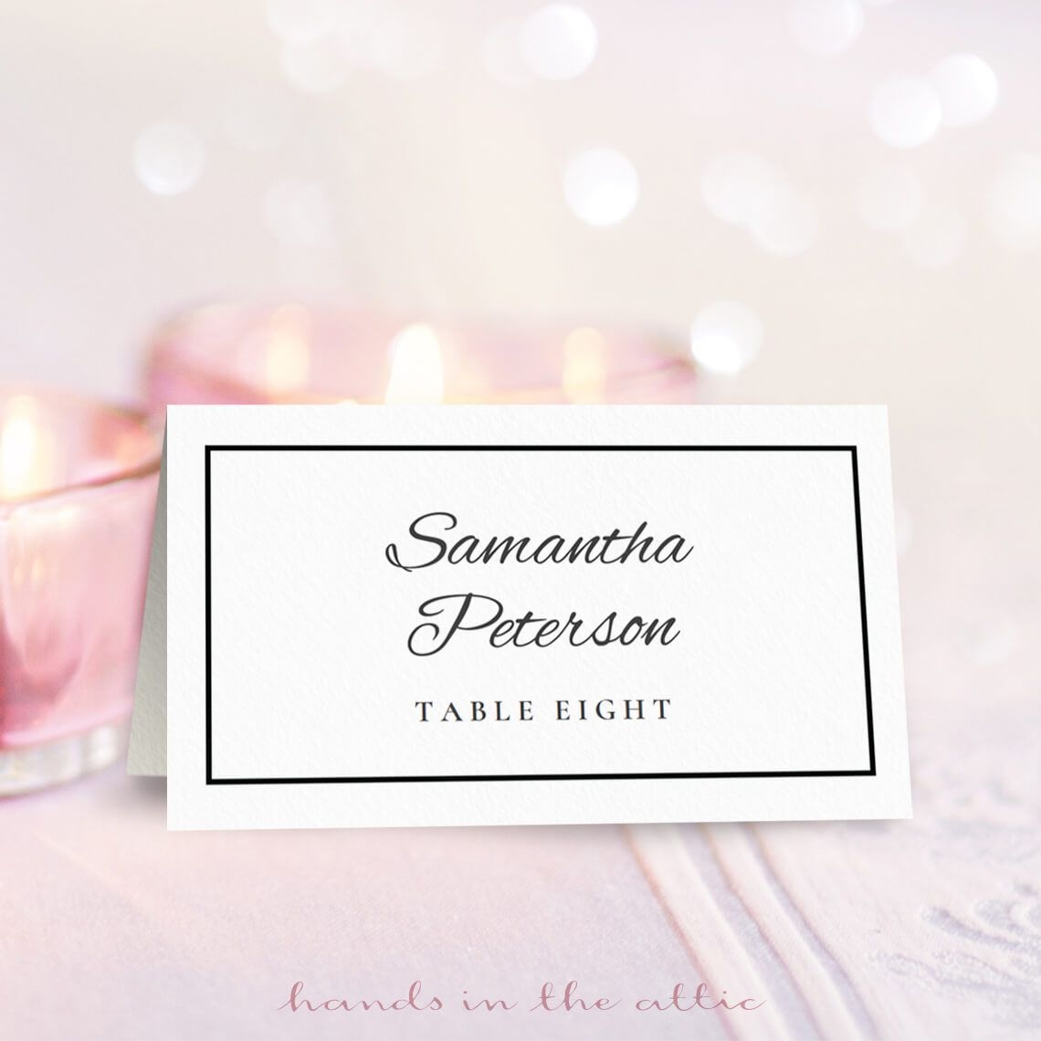 8 Sets Of Wedding Place Card Templates 