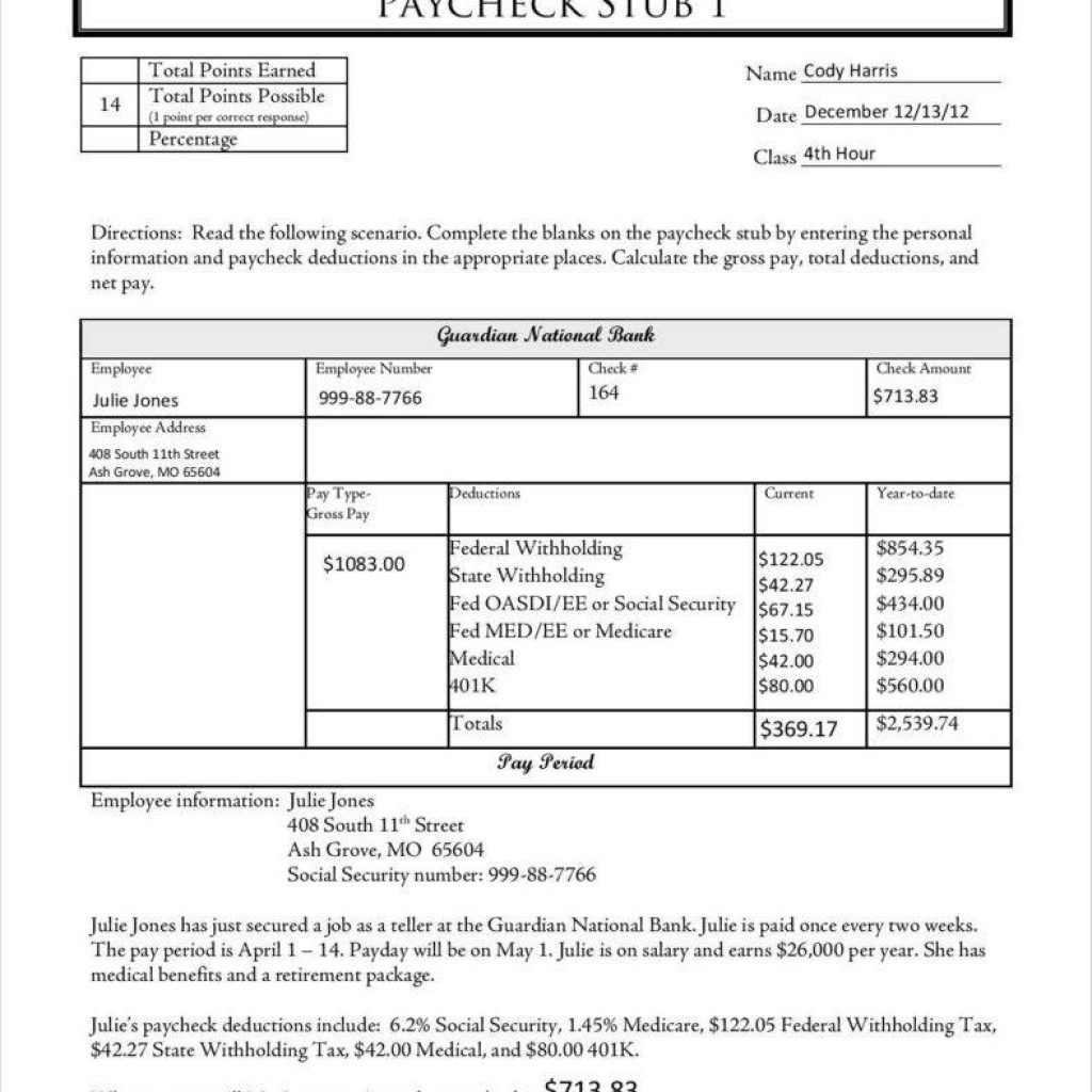 9 Free Pay Stub Templates Word Pdf Excel Format Download Free