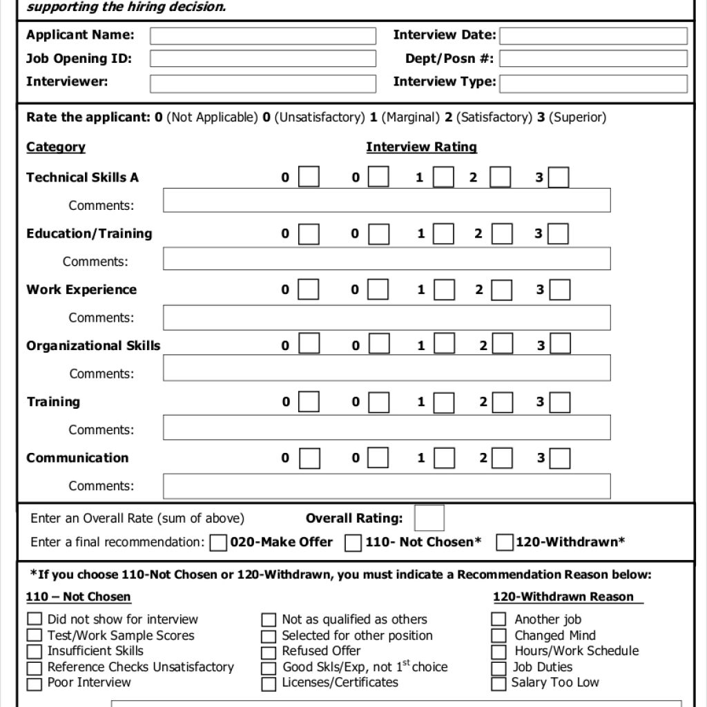 9 Interview Evaluation Form Examples Samples In Pdf Examples