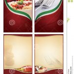 A4 4 Pages Menu Template Italian Restaurant Stock Illustration