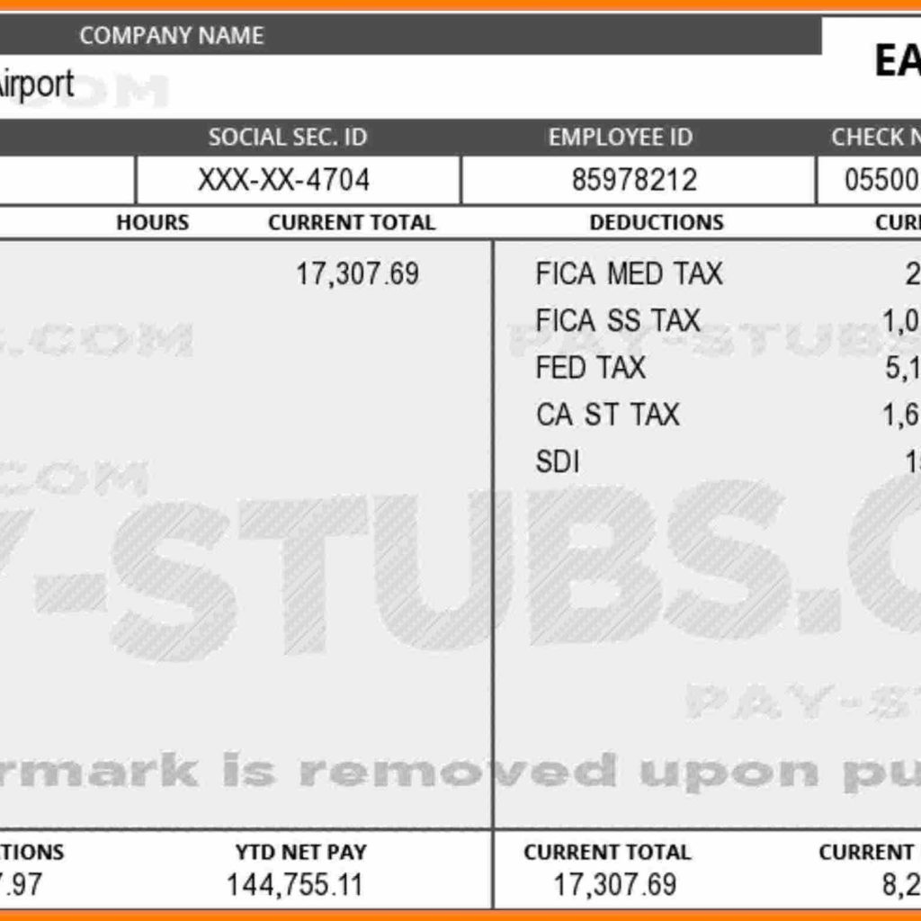 Adp Pay Stub Example Best Of Template Subway Check Stubs Fake