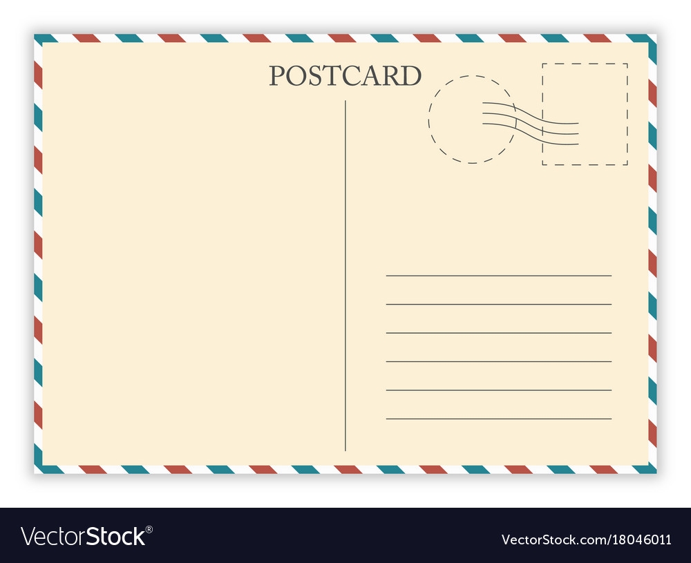 Air Mail Postcard Template Royalty Free Vector Image