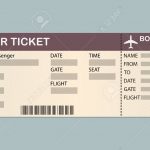 Airline Boarding Pass Ticket Template Royalty Free Cliparts