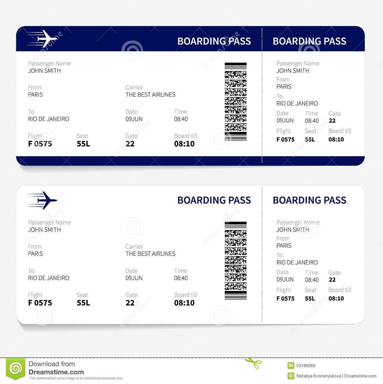 Airline Ticket Template Free Sample Customer Service Resume 