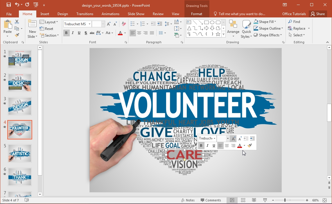 Animated Word Cloud Powerpoint Template