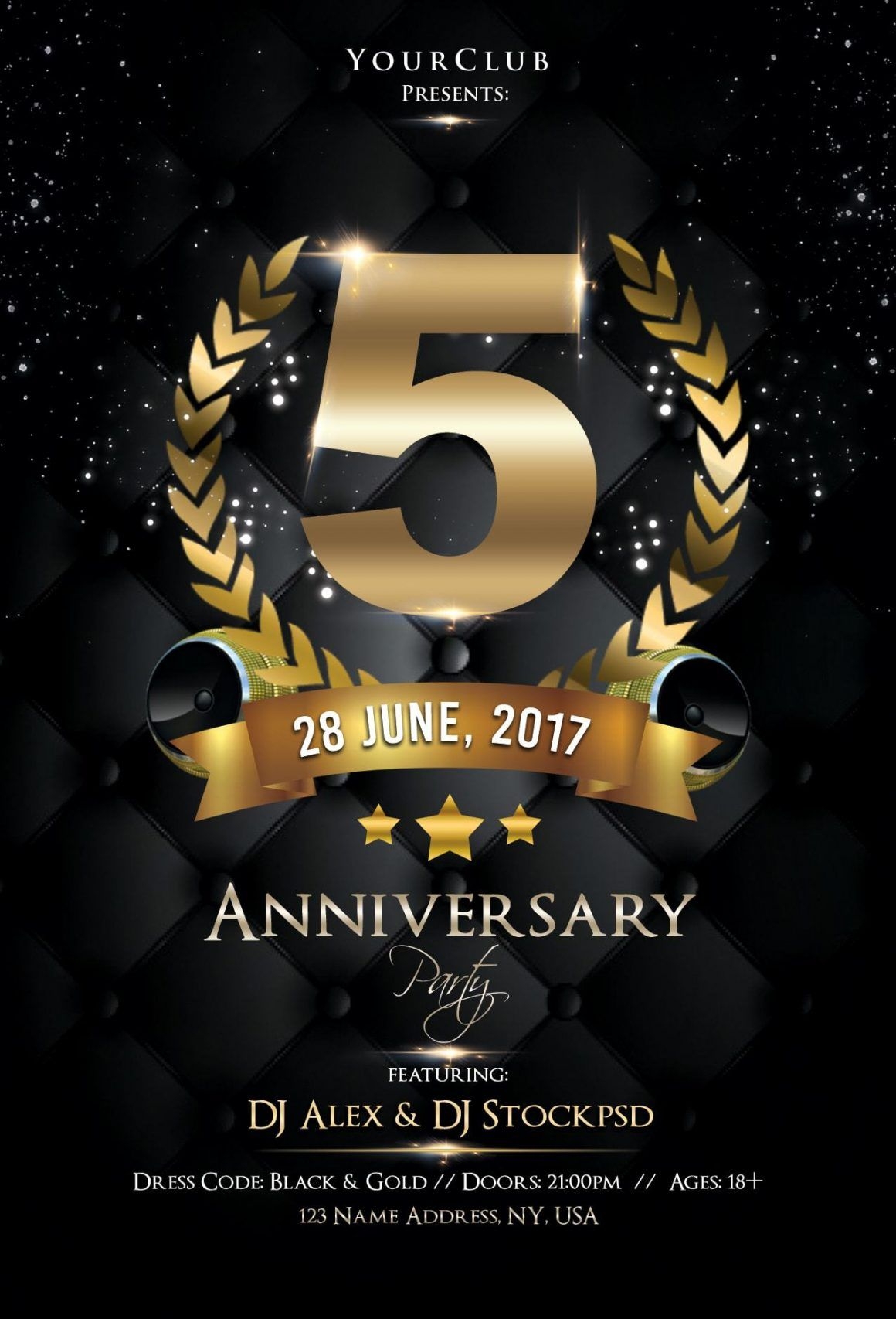 Anniversary Night Free Psd Flyer Template Free Psd Flyers Free 