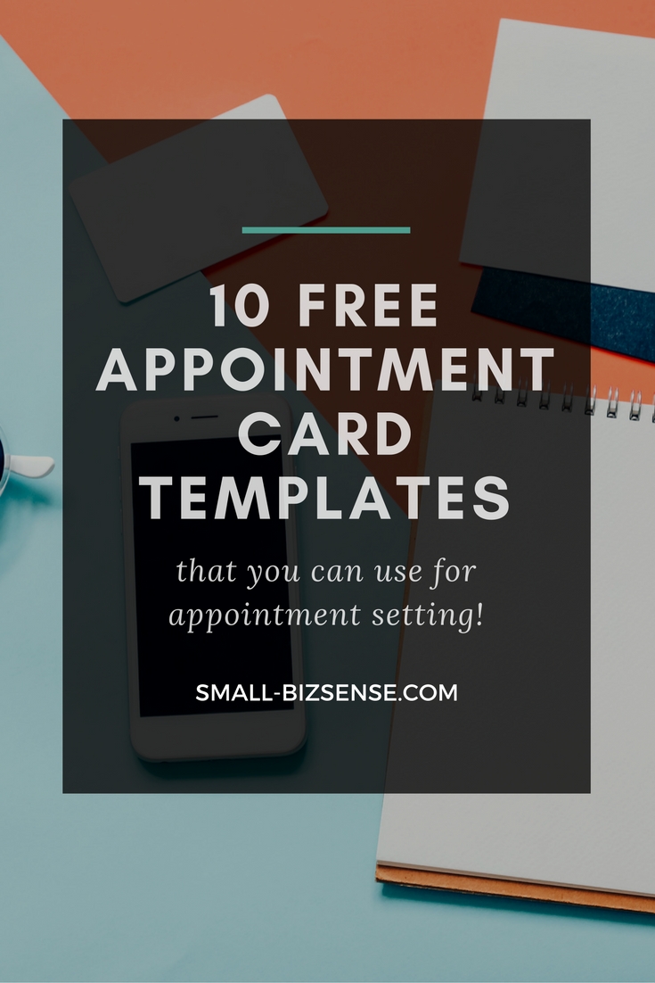 Appointment Card Template 10 Free Resources For Small Business 