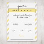 Ba Shower Guess The Stats Free Printable The Little Umbrella