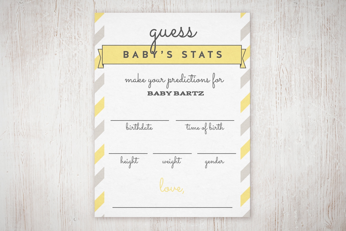 Ba Shower Guess The Stats Free Printable The Little Umbrella 