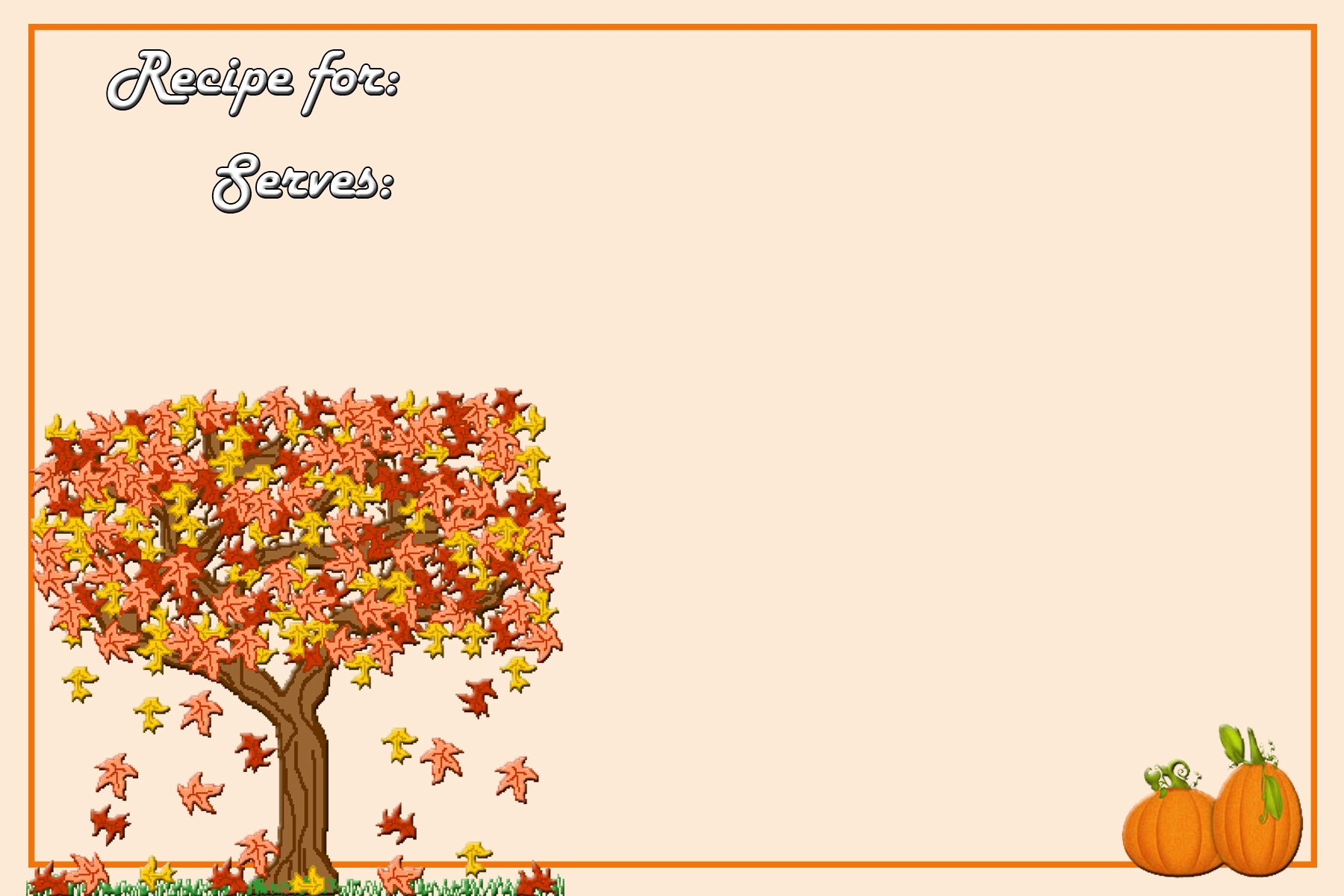 Fall Card Templates Printable Free Qualads