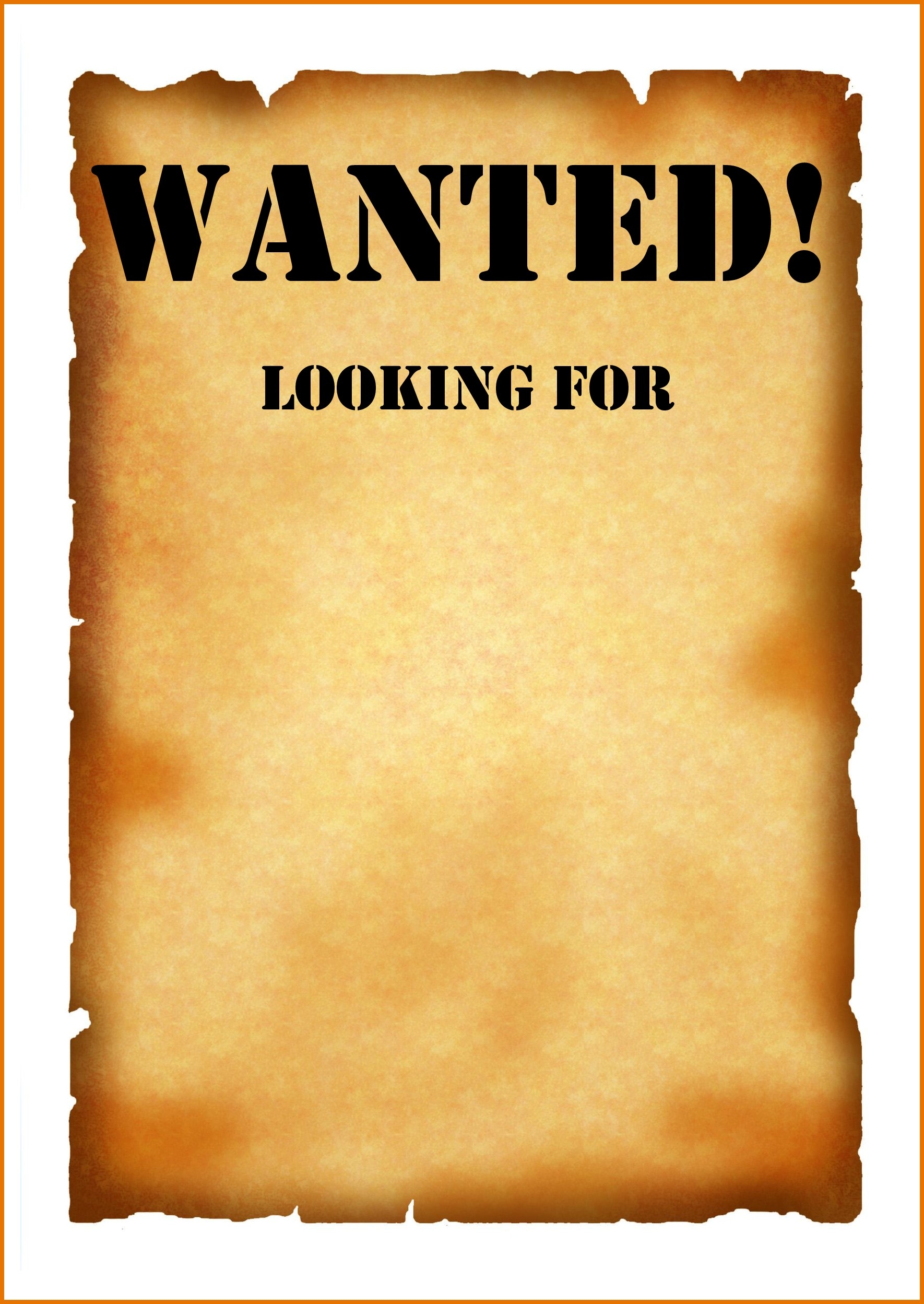 Best Photos Of Blank Wanted Poster For Students Printable Free 