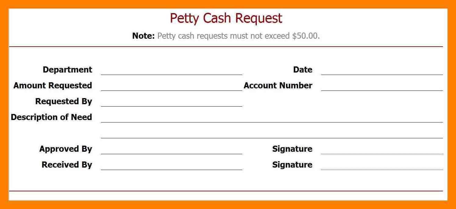 Best Photos Of Sample Petty Cash Request Voucher Example Picture 