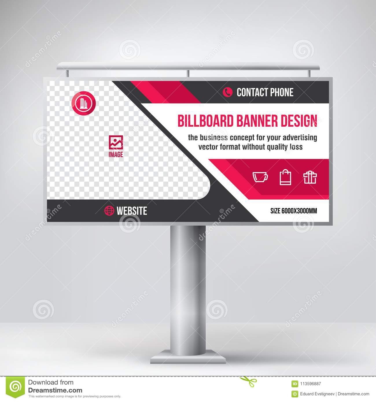 Billboard Design Template Banner For Outdoor Advertising Posting